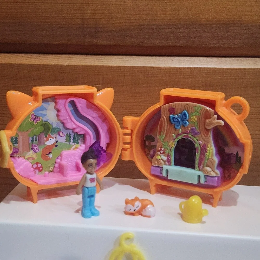 Lot Of 18 Mini Polly Pocket Playsets Figures Pets Surprise Playset Ice Cream Fox